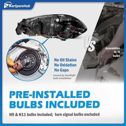 Halogen Headlights for 2006-2013 Chevy Impala