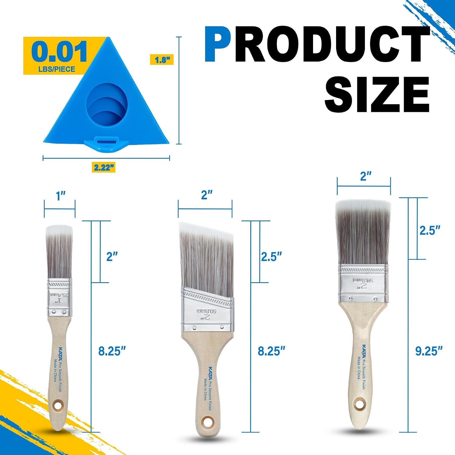 KATA 36PC Painters Pyramid Stands with 3 Paint Brushes for Cabinet Doors