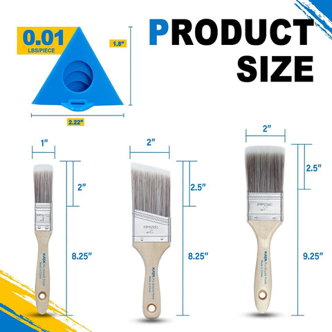 KATA 36PC Painters Pyramid Stands with 3 Paint Brushes for Cabinet Doors