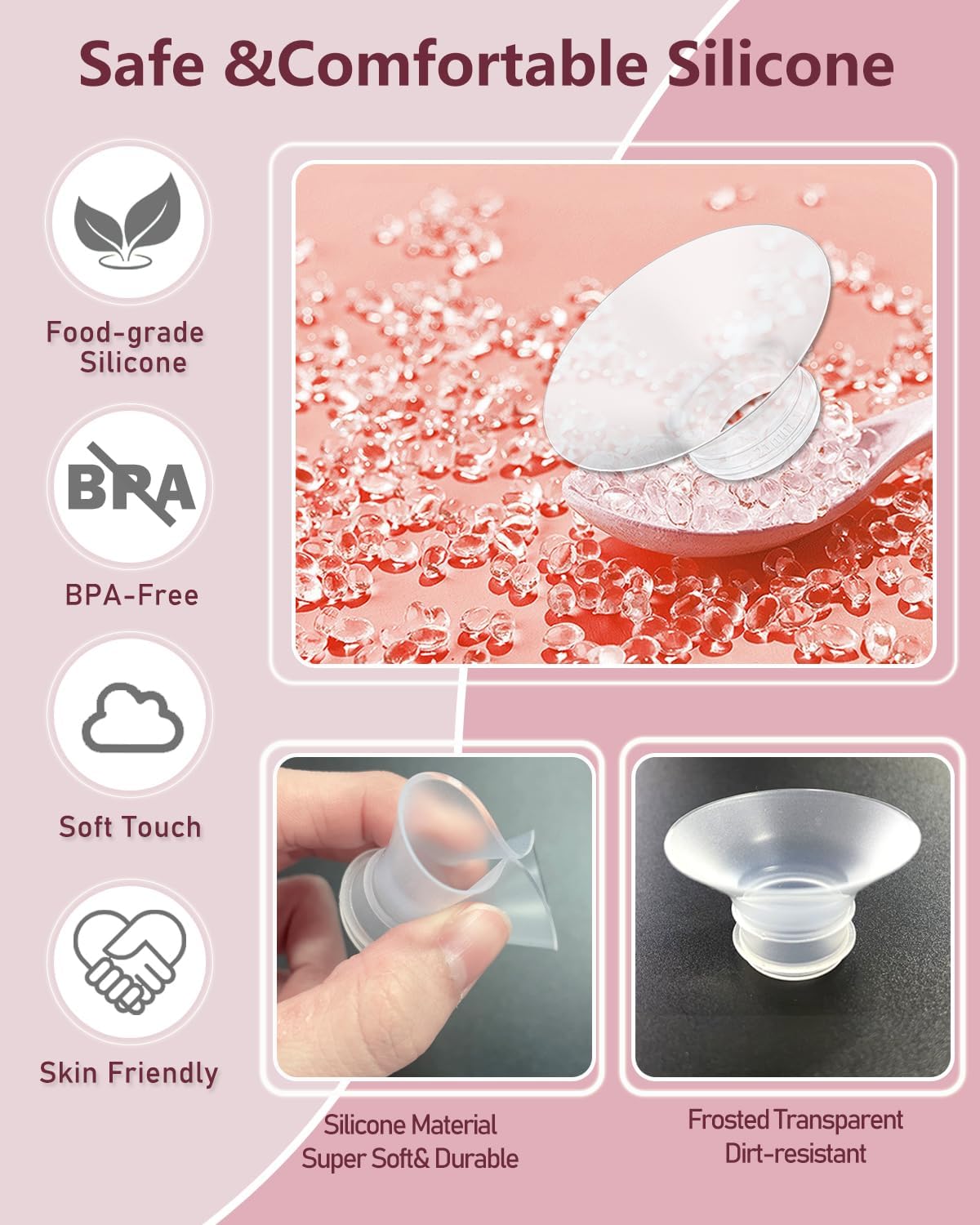 Flange Insert 2PCS 13mm Compatible with Momcozy M9/M6/M5/S12 Pro/V1 Pro/V2 pro, Spectra/Medela/Elvie/NCVI/TSRETE/eufy/Lansinoh/Paruu/MomMed Breast Pump 24mm Shields/Flanges (2pcs-13mm)