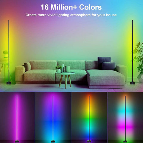 Miortior Corner Floor Lamp LED, 2-Pack Smart Corner Lamp for Living Room