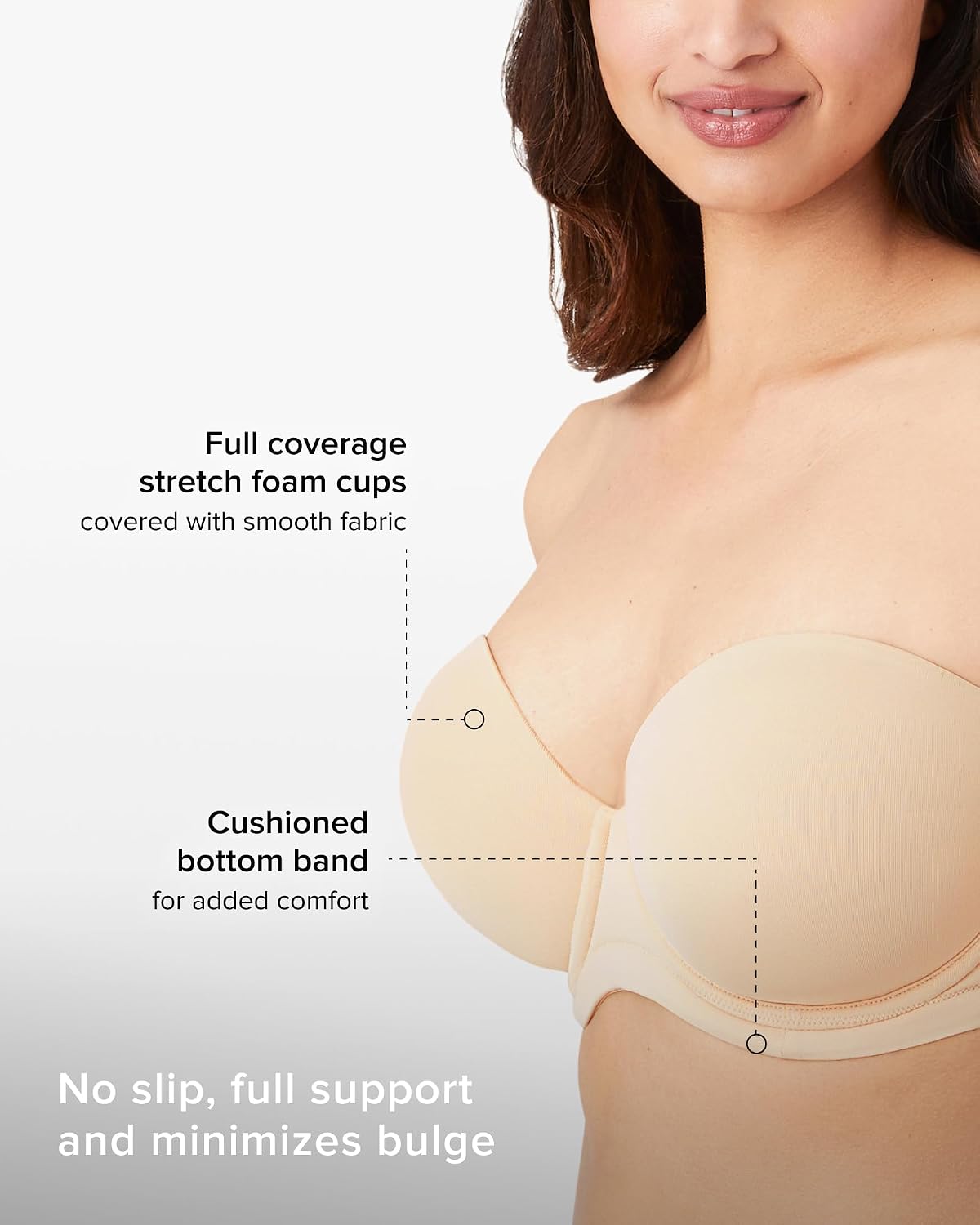 Wacoal Women's Red Carpet Covertible Strapless Bra, 854119