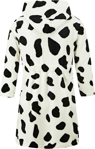 Kids Hooded Bathrobe Flannel Pajamas Dressing Gown for Boys Girls