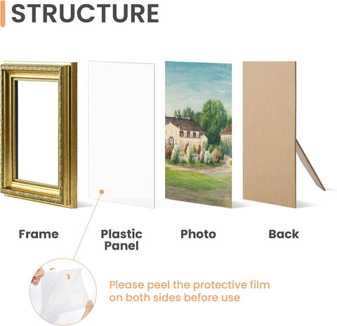 upsimples Vintage 8x10 Picture Frame, Antique Gold Frames, 2 Pack