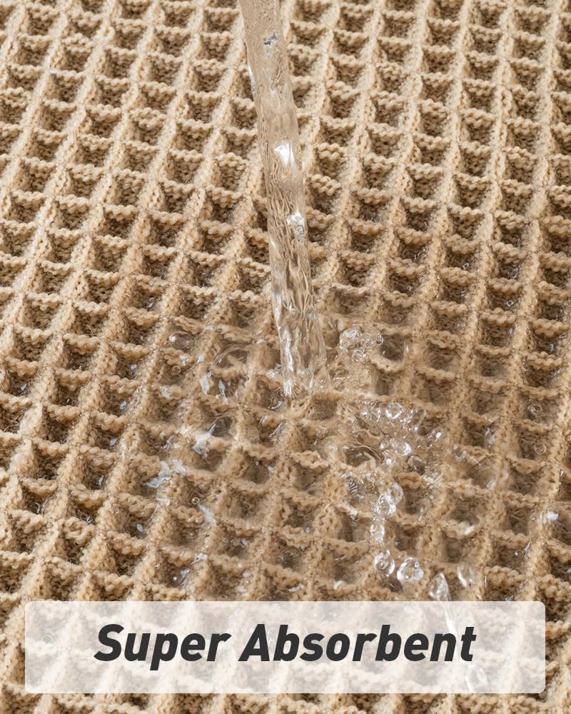 Upgraded Waffle Bath Mat Set of 2 Absorbent Non Slip Bathroom Mat 18" x 30"