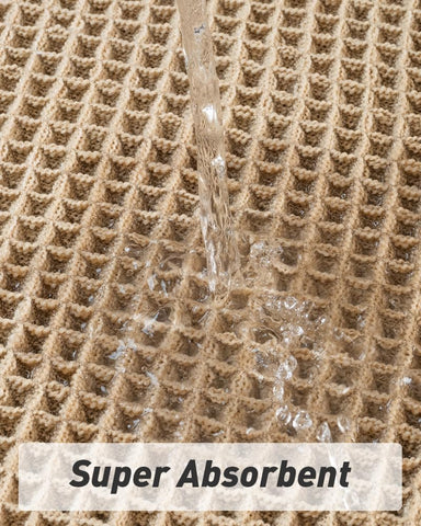 Upgraded Waffle Bath Mat Set of 2 Absorbent Non Slip Bathroom Mat 18" x 30"