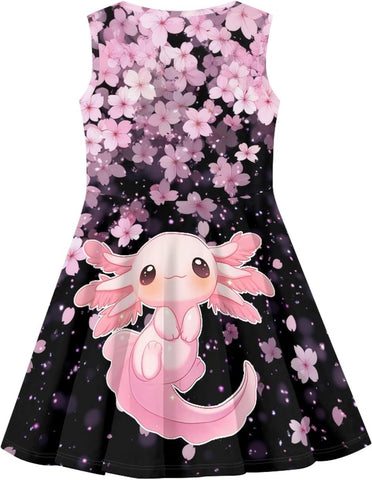 Kids Casual Dress for Girls Cute Outfits Sleeveless Clothes Size 3-16