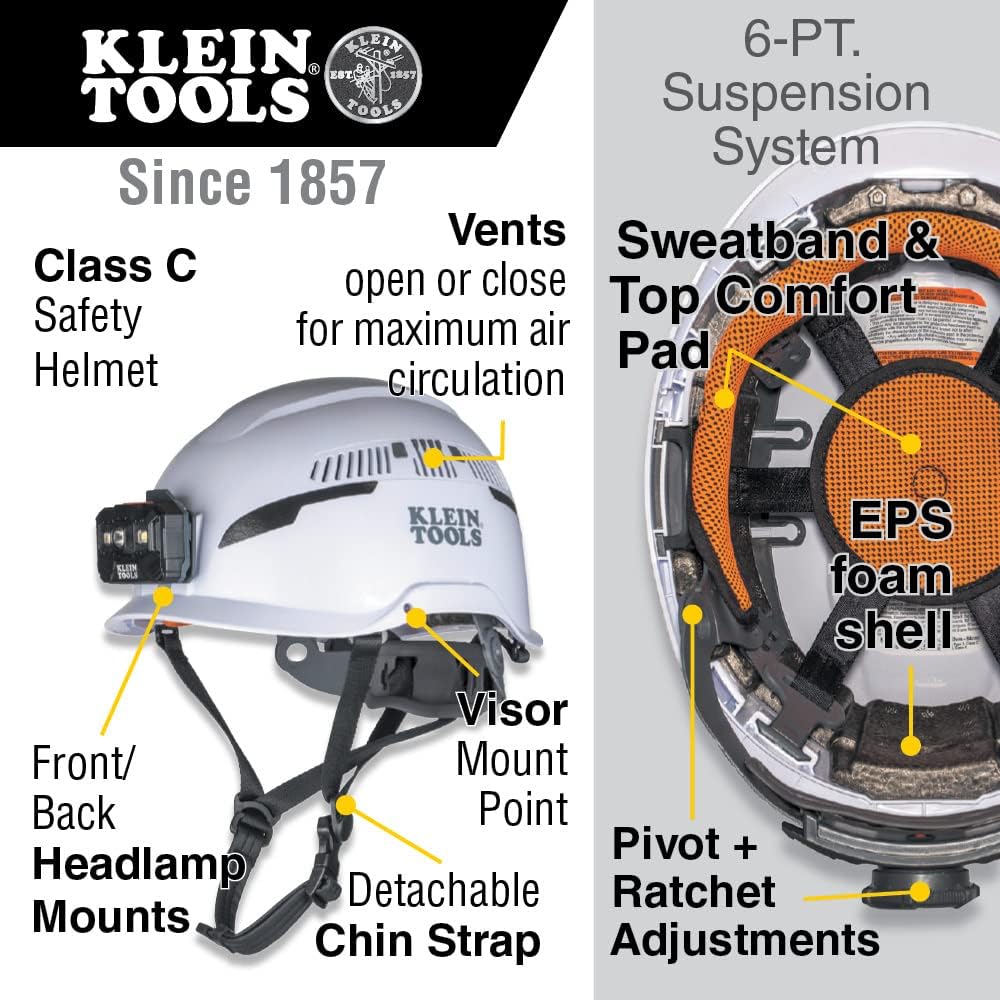 Klein Tools Forestry Kit, Vented Helmet, Face Shield & Earmuffs