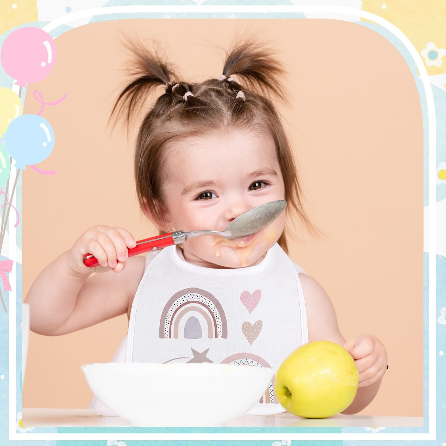 Toulite 50 Pcs White Baby Bibs Unisex Washable Cotton Double Sided