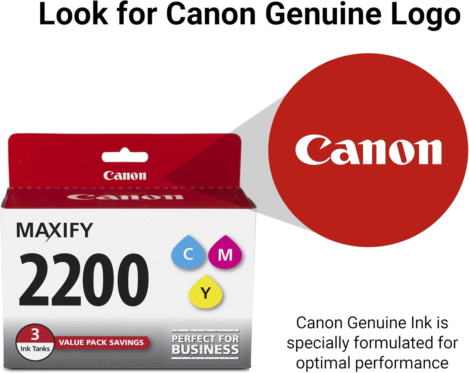 Canon PGI-2200 Genuine Three Color Multi Pack, Compatible with IB4120, MB5120, MB5420, IB4020, MB5020, and MB5320 (Optional) Printers
