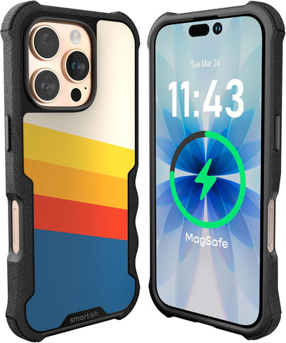 Smartish iPhone 16 Pro Case MagSafe, Gripzilla, Heavy Duty Grip, Stripes