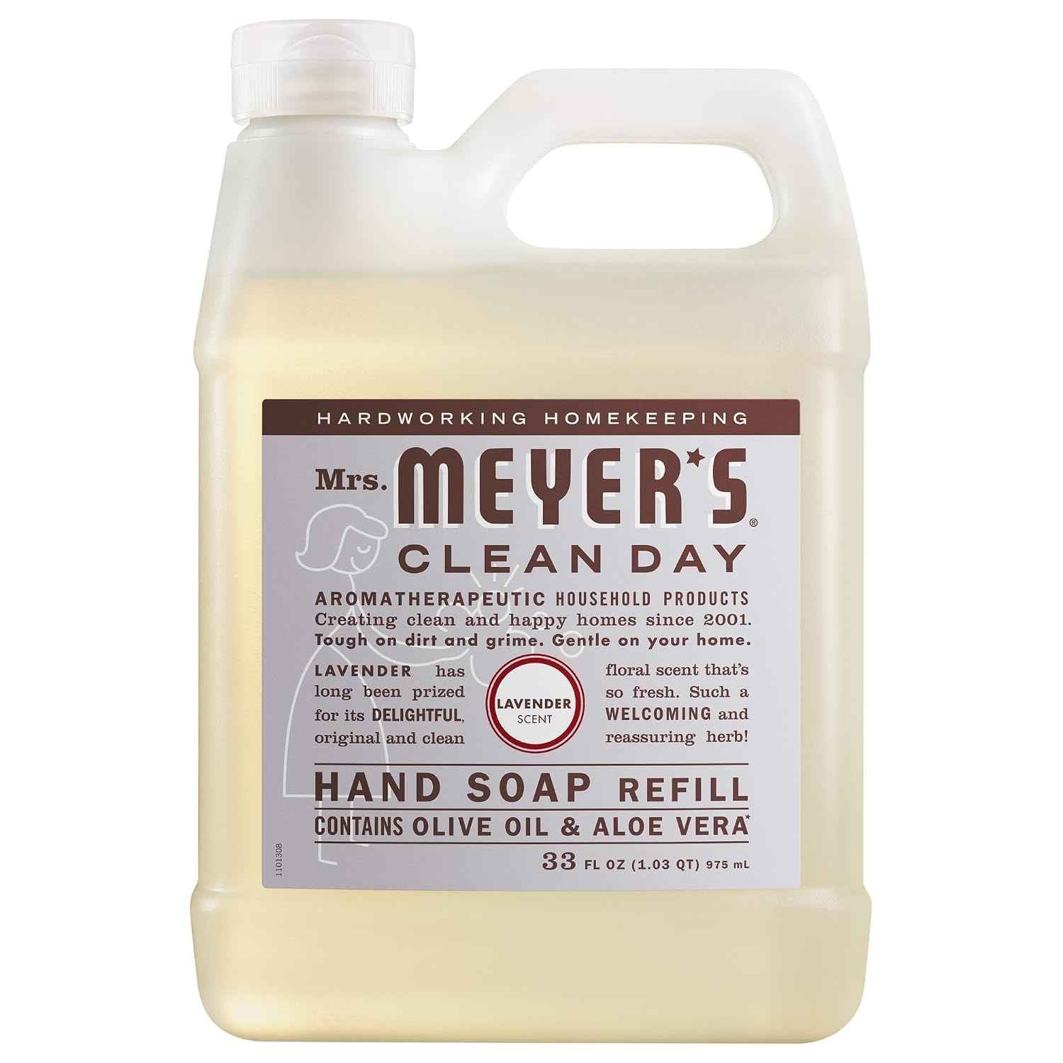 Mrs. Meyer's Clean Day, Hand Soap Refill, Lavender Scent, 33 Fl Oz