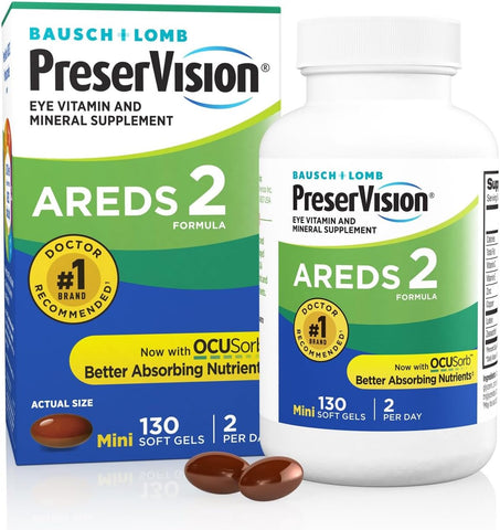 PreserVision AREDS 2 Eye Vitamins Lutein Zeaxanthin Supplement 130 Softgels