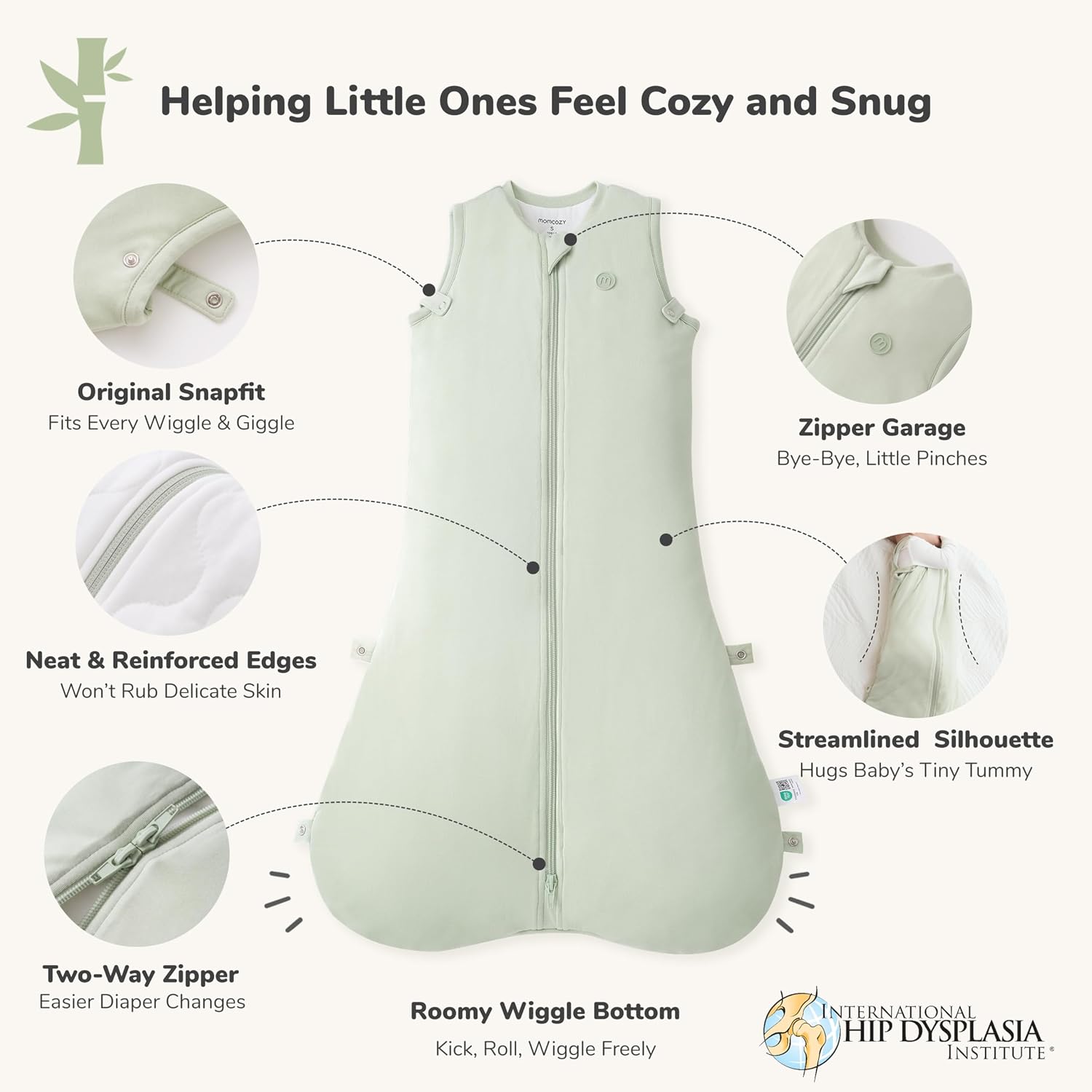 Momcozy Sleep Sack for Baby 6–12 Months, 1.5 TOG Baby Wearable Blanket