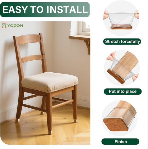 YOZON Chair Leg Floor Protectors Silicone Caps Felt Furniture Pads Covers