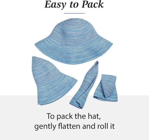 Wallaroo Hat Company Women's Sydney Sun Hat - UPF 30+ Sun Protection, Packable, Adjustable - Beach, Travel, Wide Brim