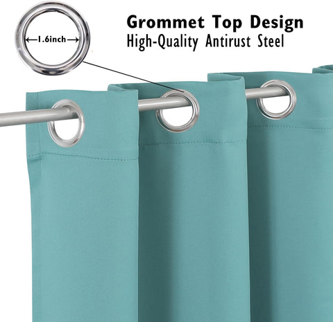 ChrisDowa Blackout Curtains Door Curtain for Doorway 54" Short Closet Drape