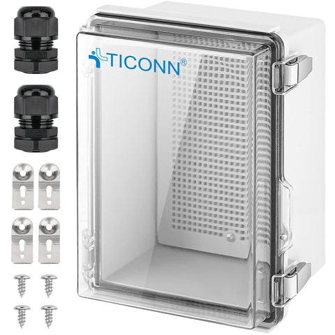TICONN Outdoor Electrical Box Waterproof, ABS IP67 Junction Box Enclosure