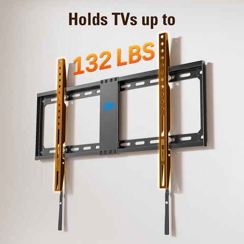 Mounting Dream TV Mount Fixed for Most 42-84 Inch Flat Screen TVs, TV Wall Mount Bracket up to VESA 600 x 400mm and 132 lbs - Fits 16"/18"/24" Studs - Low Profile and Space Saving MD2163-K