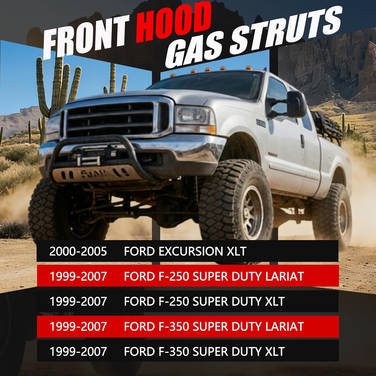 Vepagoo 4339 Hood Struts Shocks for 1999–2007 Ford F250/F350/F450/F550