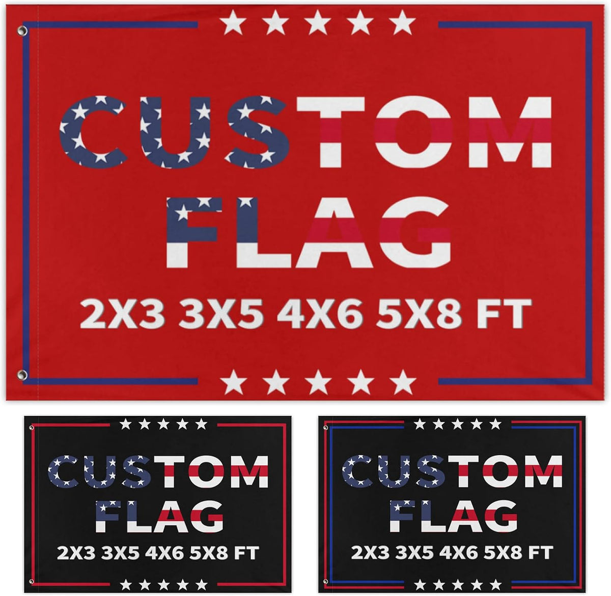 Custom Flag 3x5 FT Design Your Logo/Image/Text Double Sided Customize Banner Personalized Business Activities Decoration Outdoor Flags