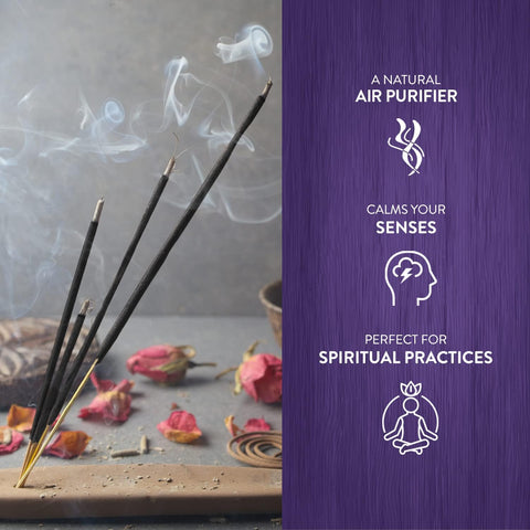 HEM Lavender Incense Sticks – Pack of 120 | Hand-Rolled in India | Soothing Floral Aroma for Relaxation, Stress Relief, Meditation, Yoga, Prayer & Home Fragrance