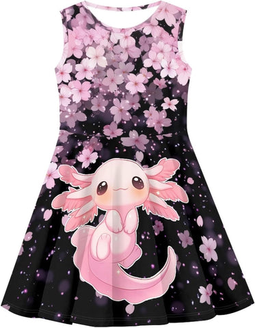Kids Casual Dress for Girls Cute Outfits Sleeveless Clothes Size 3-16