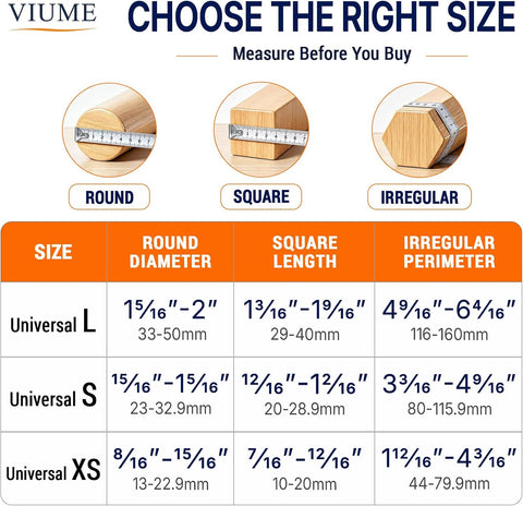 VIUME 24 Pcs Chair Leg Floor Protectors for Hardwood Floors Round