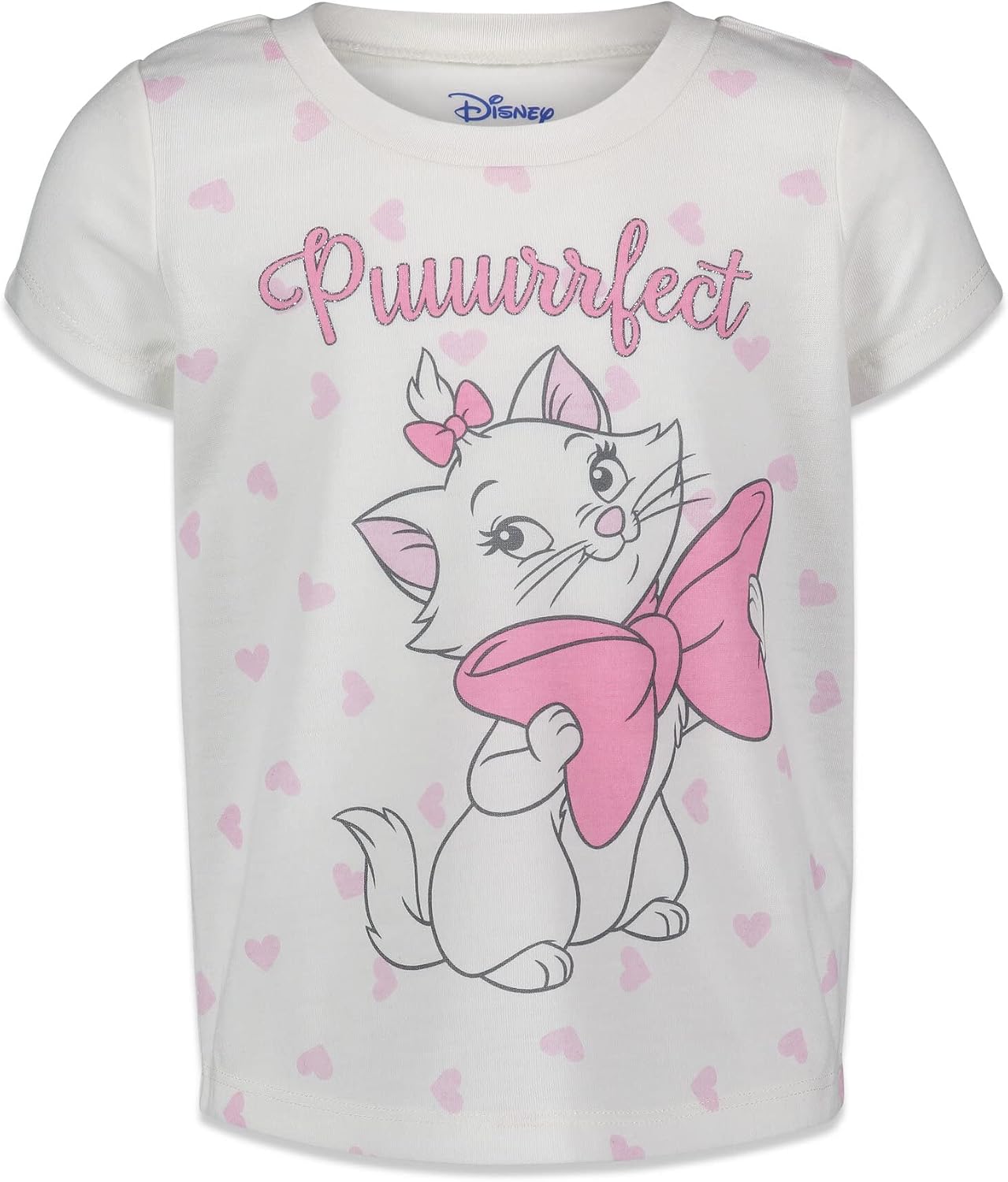 Disney Classics Girls' 3-Pack Glitter T-Shirts for Baby & Kids