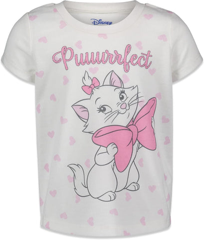 Disney Classics Girls' 3-Pack Glitter T-Shirts for Baby & Kids