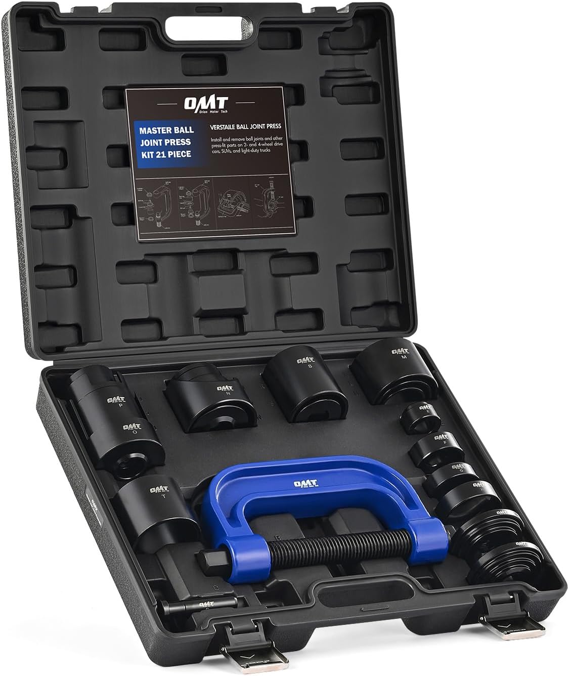 OMT 21pc Ball Joint Press Kit, Ball Joint Tools for 2WD and 4WD Vehicles