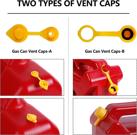 Gas Can Spout Replacement Kit, Gas Can Nozzle Replacement (5 Kits-Yellow)