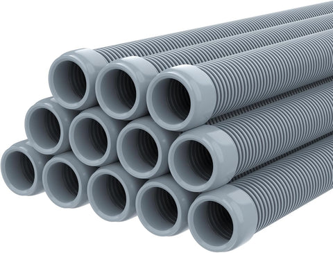 Poolvio 1.5" Pool Hoses for Inground Automatic Vacuum Cleaners, Gray