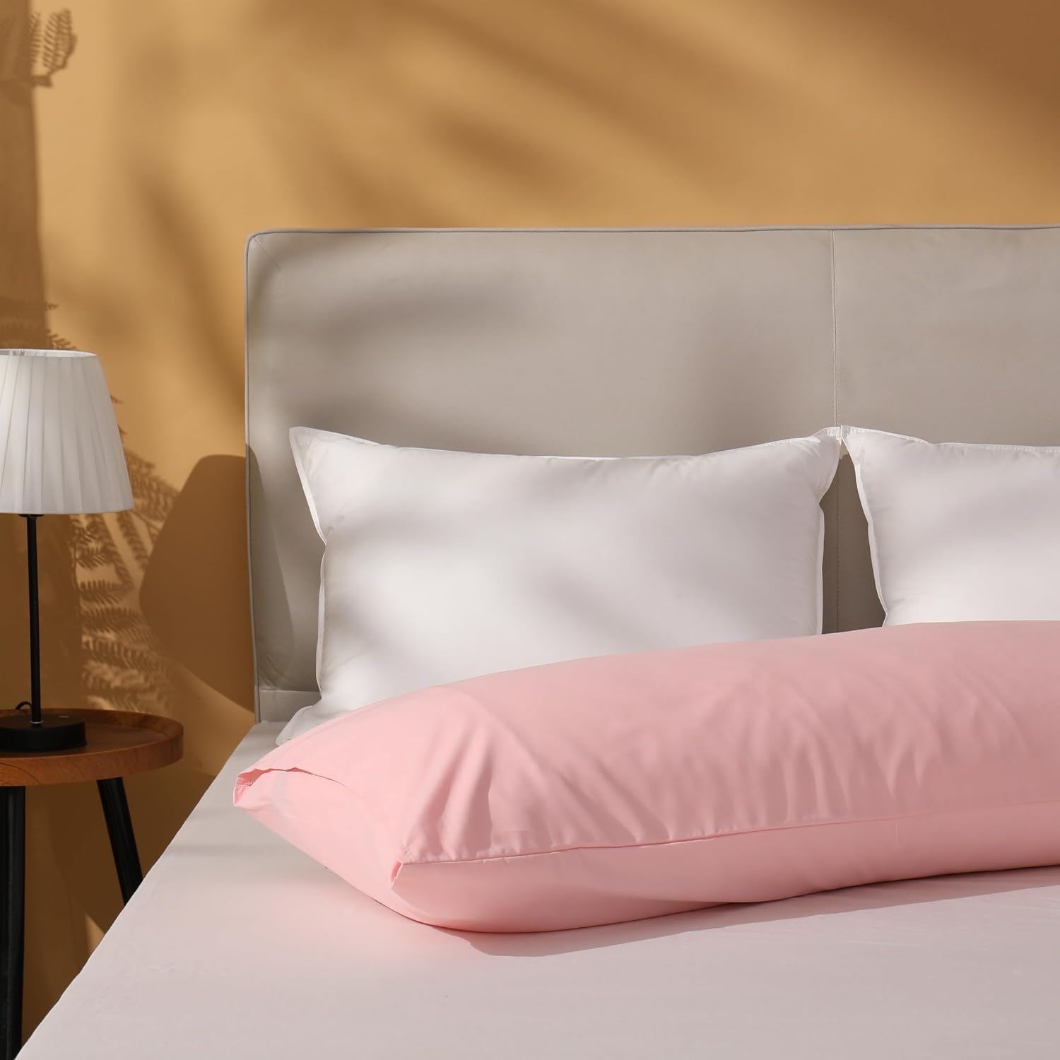 DOWNSTORIA Body Pillow Cover, Ultra Soft Microfiber Long Pillowcase, Envelope Closure Large Pillow Cases 20x54 inch (Pink)