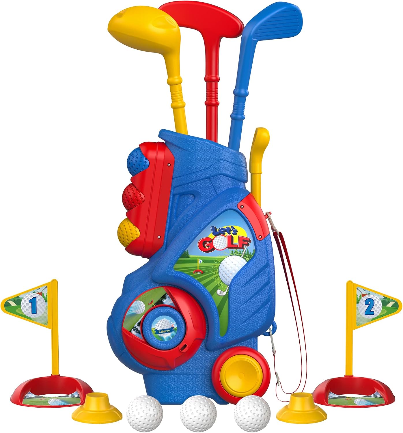 Liberry Toddler Golf Clubs Set Toy for 1 2 3 4 Years Old Boys Girls, Blue