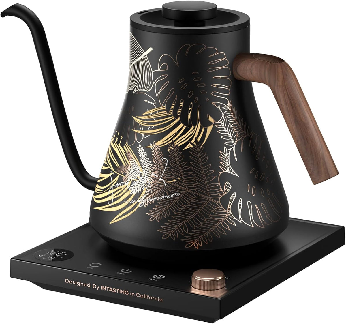 INTASTING Electric Kettles, Gooseneck Electric Kettle, ±1℉ Temperature Control, Stainless Steel Inner, Quick Heating, for Pour Over Coffee, Brew Tea, Boil Hot Water, 0.9L (Artisan)