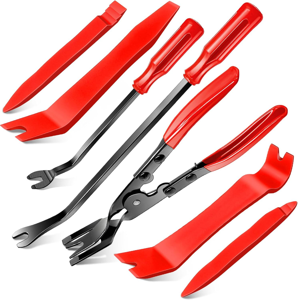 Doaho 7 Pcs Car Trim Removal Tool Kit - Red