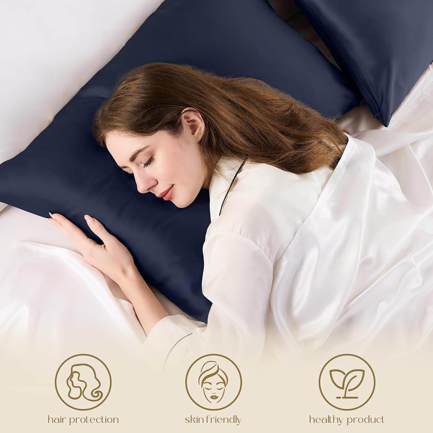 ZIMASILK 100% Pure Mulberry Silk Pillow Cases for Hair and Skin, Standard