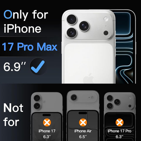 JETech Screen Protector for iPhone 17 Pro Max, 3-Pack