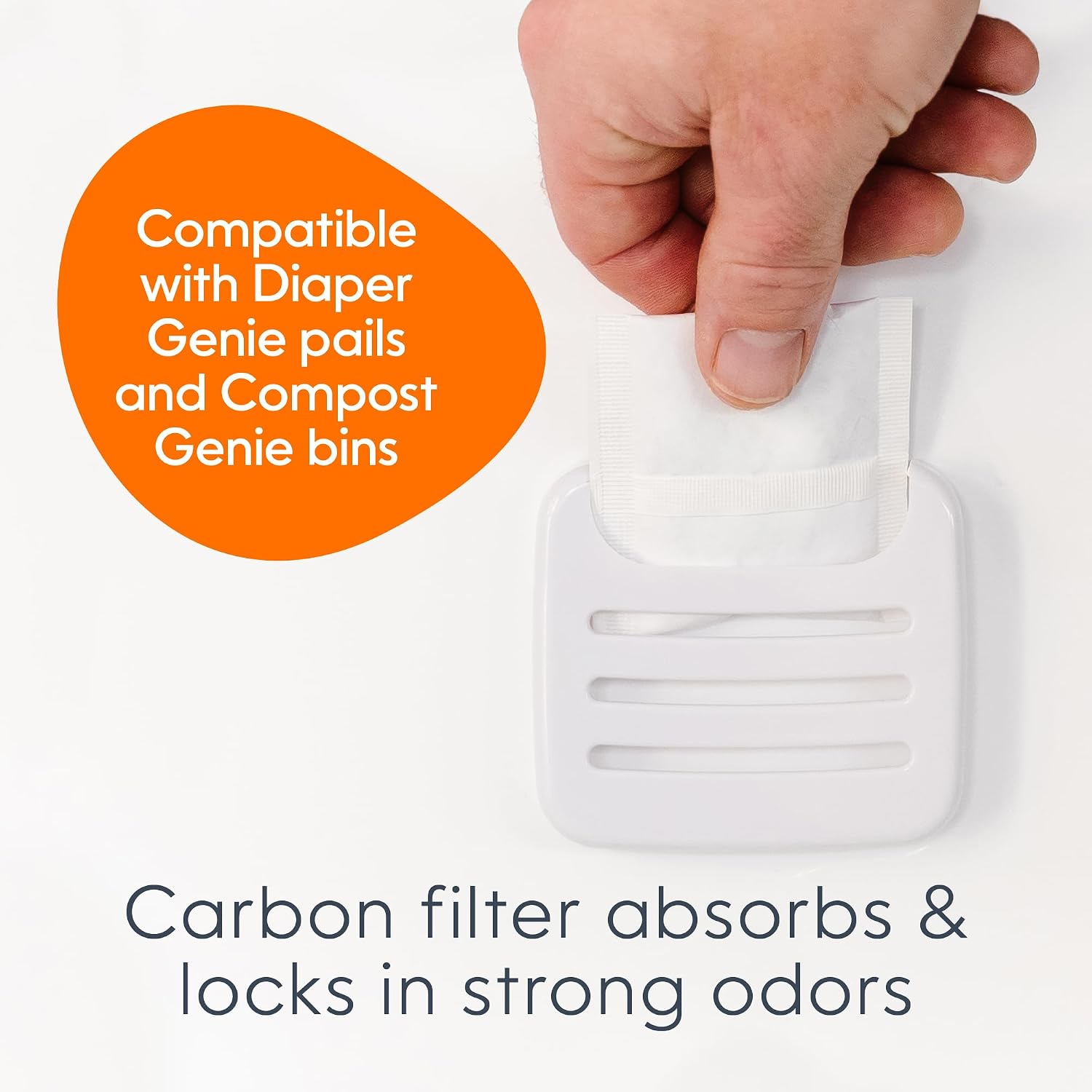 Diaper Genie Carbon Filters 4-Pack for Diaper Pails, Odor Control