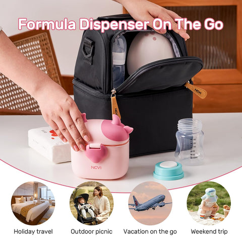 NCVI Formula Container To Go, Baby Formula Dispenser On The Go with Scoop