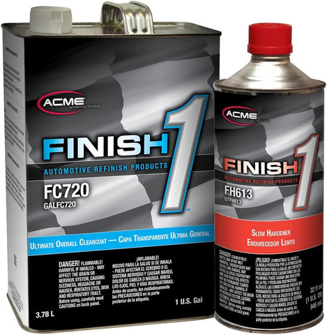 SHERWIN WILLIAMS Finish 1 Automotive Refinish Ultimate Overall Clearcoat (FC720), 1 Gallon | Medium Universal Hardener (FH612), 1 Quart Included