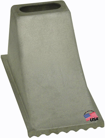 Buyers Products WC1267 Aluminum Wheel Chock 6.25 x 12.25 x 7 Inch with Steep Slope Design and Rugged Teeth for Stability, 55,000 lb Capacity, Lightweight Chock for Trucks Trailers and Equipment