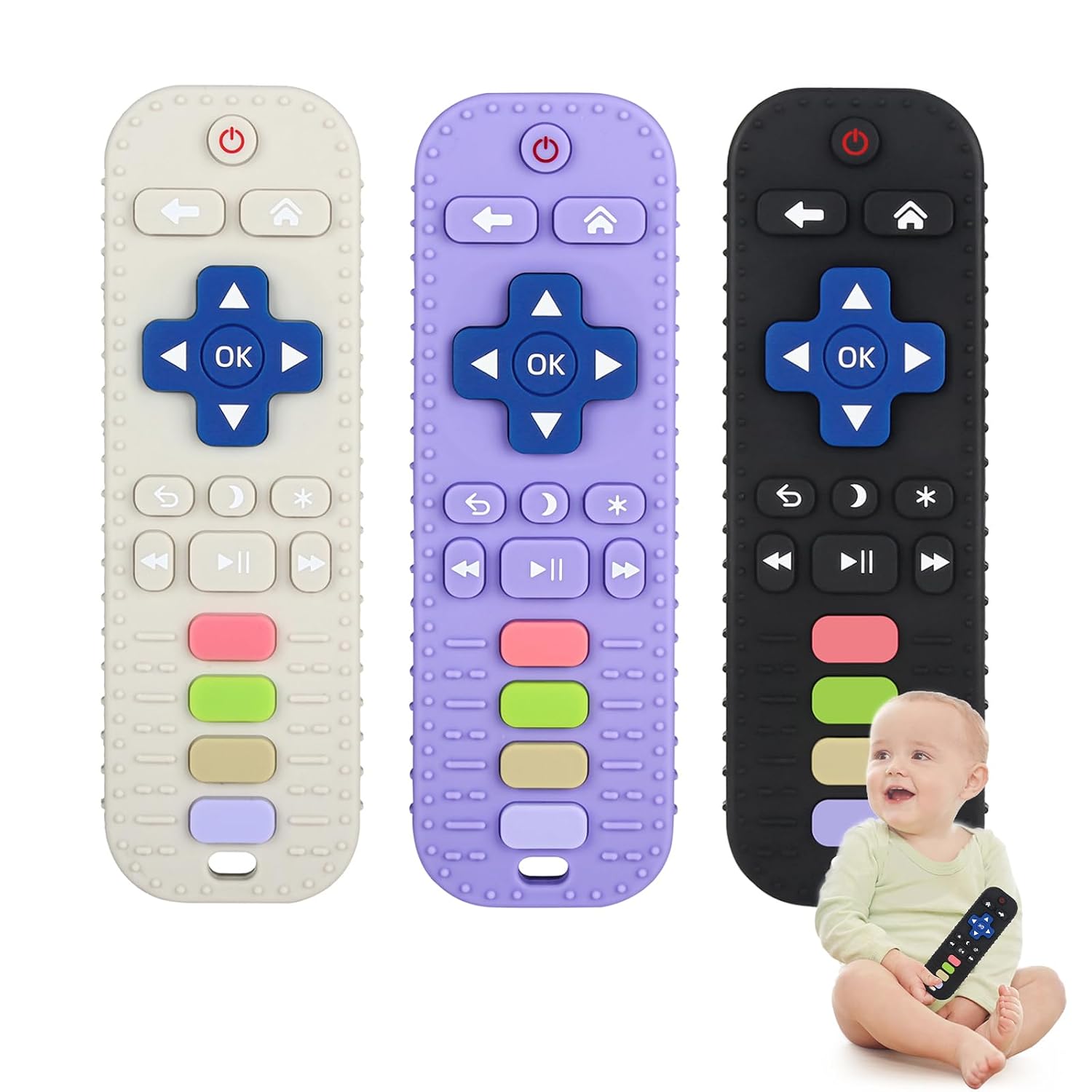 Chuya Silicone Baby Teether Chew Toy for Babies 3-24 Months