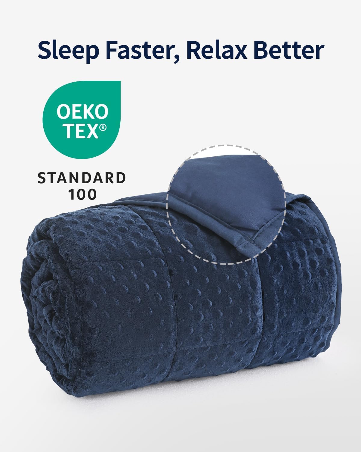 Mr. Sandman Weighted Blanket for Adults, Queen Size 15 lbs, 60 x 80 Inches