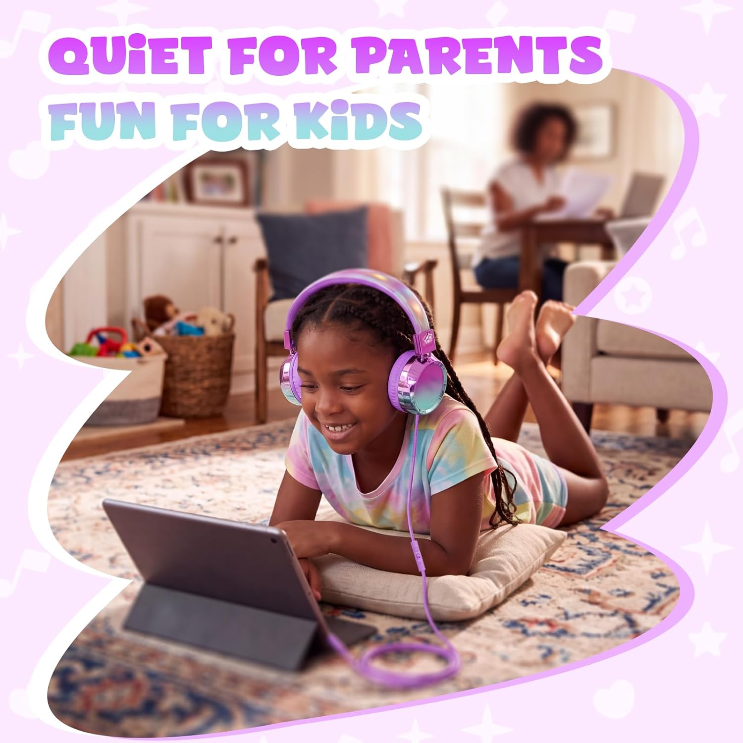 Owliwise Kids Headphones with Cord with Mic, 85/94dB Safe Volume Limit