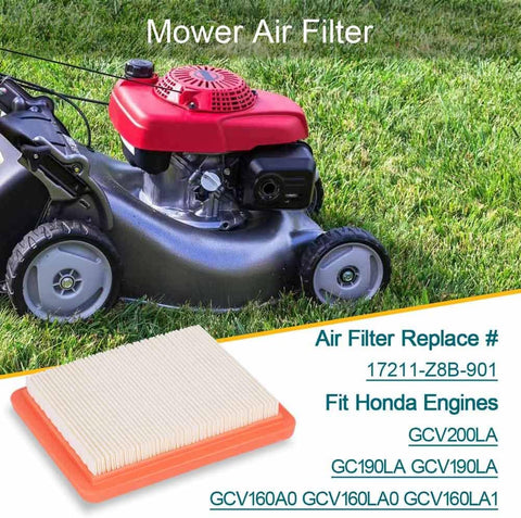 Emmawin 17211-Z8B-901 Air Filter, 4 Pack HRX217 Air Filter for Honda GCV160LA1 GCV190LA Engine Harmony II HRR216 HRR216K9VKAA HRS216 HRN216 Walk Behind Mower