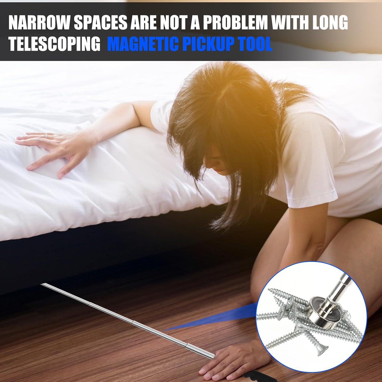 3PCS Telescoping Magnetic Pick Up Tool Extendable up to 31"