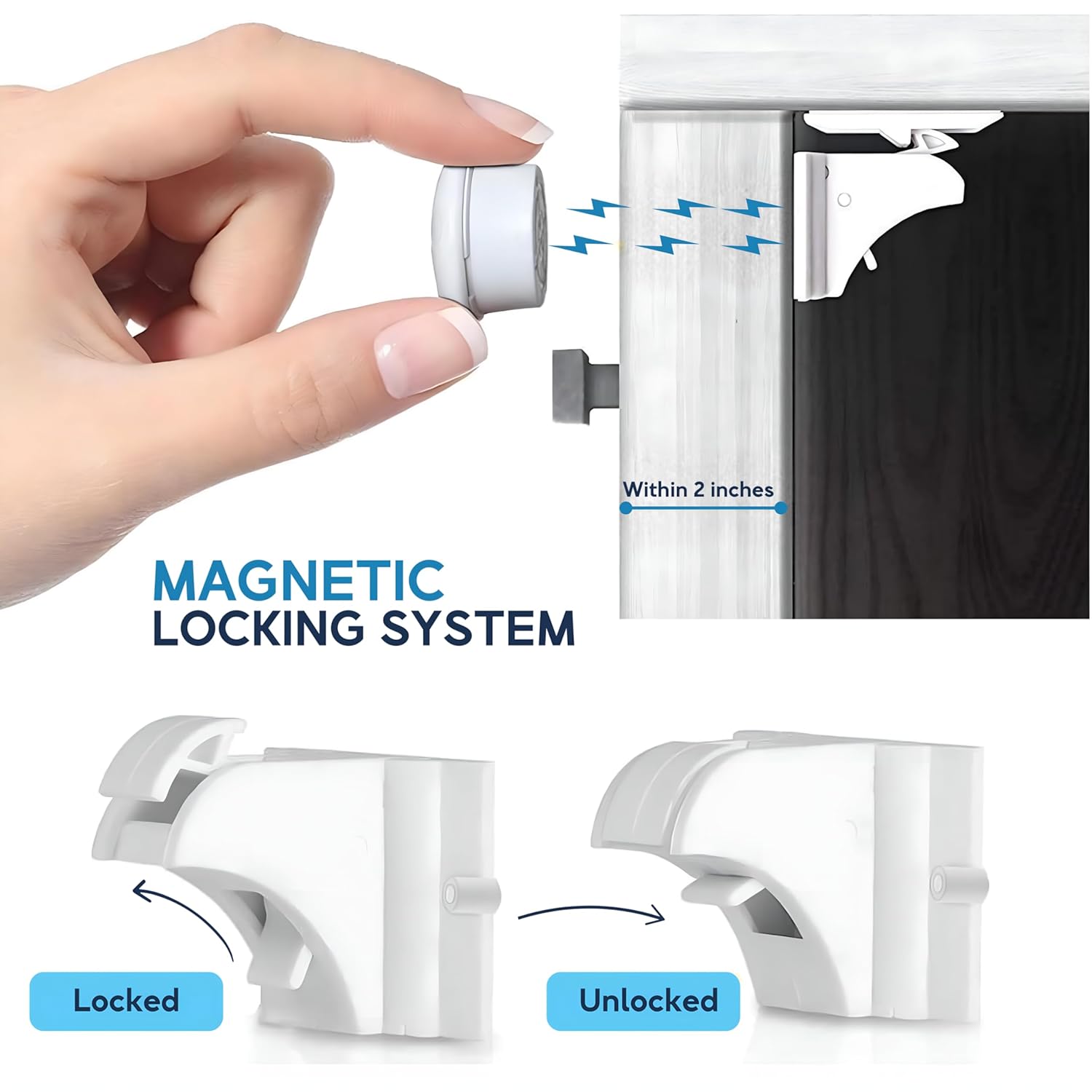Baby Proof Me Baby Proofing Magnetic Child Safety Cabinet Locks, 36-Pack