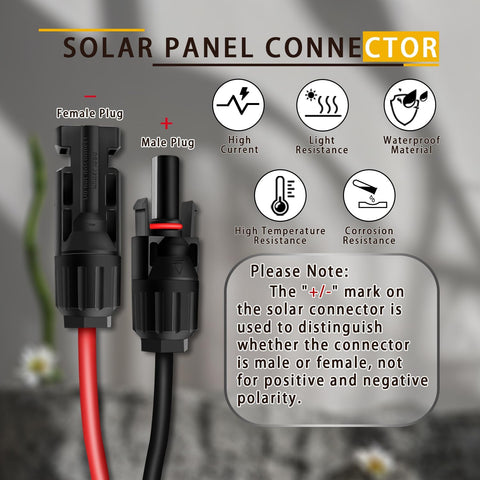 COMeap Solar Panel Cable for Ecoflow Anker SOLIX 12AWG, 10FT/3M Compatible with MC-4 to XT60 Plug Solar Panel Connector Adapter Extension for Portable Power Station Solar Generator RV
